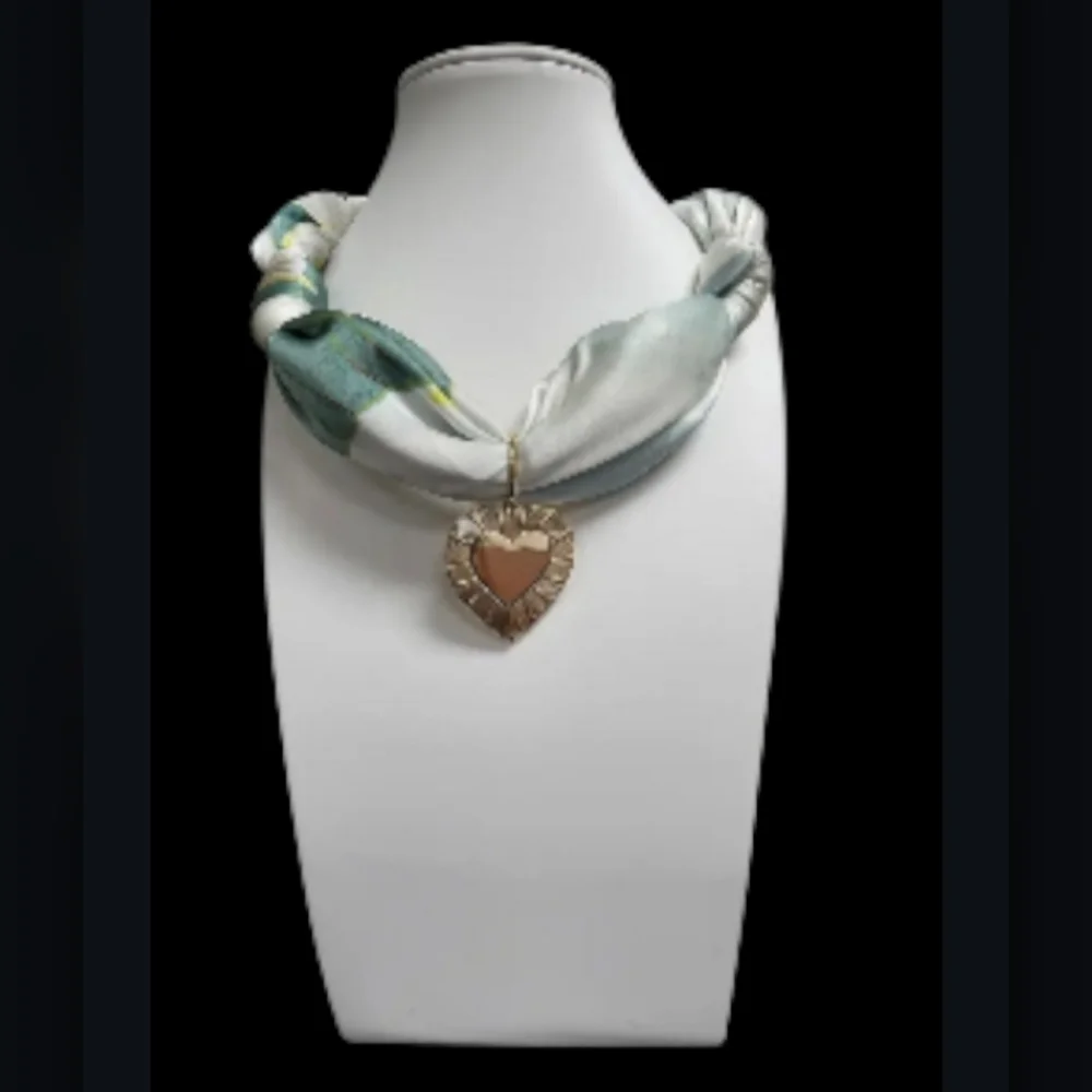 #1124 Simply Jewels Silk Scarf Necklace (Various Options) - Picture 3 of 3